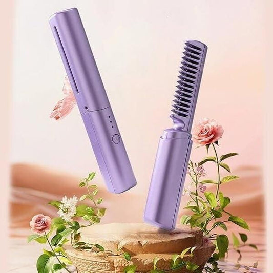 Wireless Hair Styling Comb Magic – Versatile Electric Mini Straightener for Straightening - Rechargeable Hair Straightener - Innovative Comb Design for Household Hair Regeneration